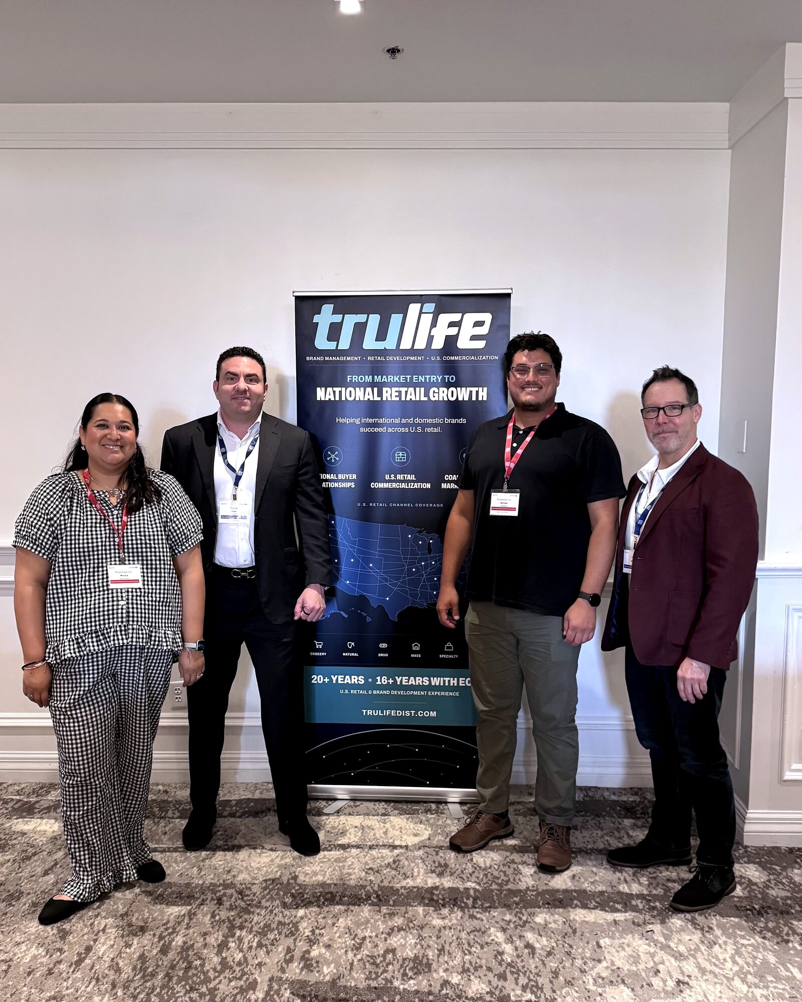 TruLife Distribution meeting with PriceSmart representatives at ECRM 2026.